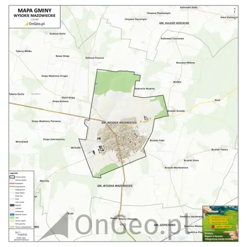 Mapa Wysokiego Mazowieckiego